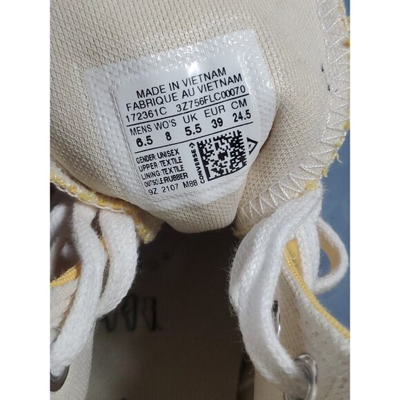 Converse Run Star Hike Hi Women's 8 White Yellow Gum Athletic Shoes Sneakers - Picture 7 of 16